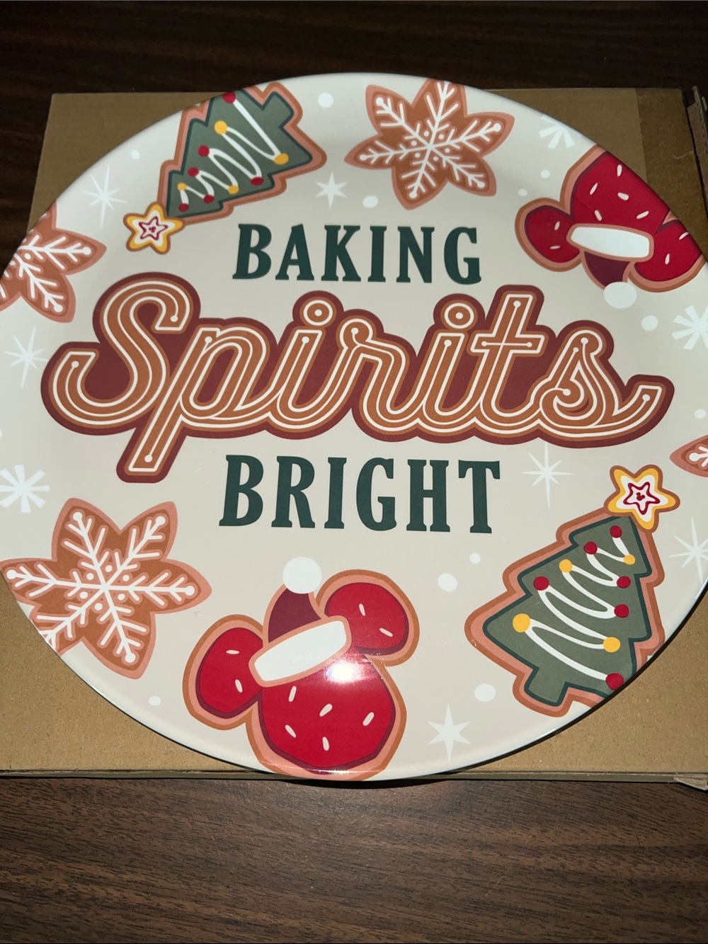 NWT Christmas Melamine Cookie Plate